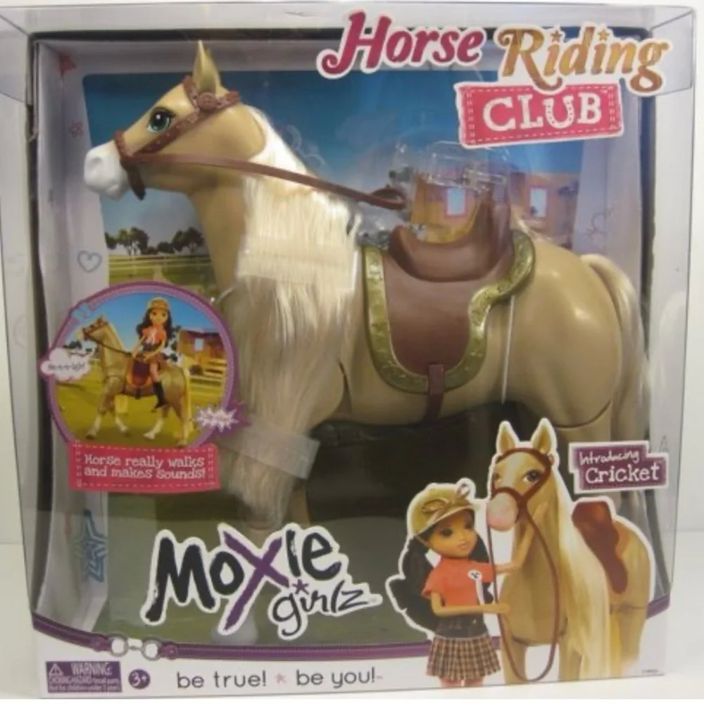 Bratz dolls 2 Moxie girlz Avery/Sophina & Cricket horse riding club sounds/walks